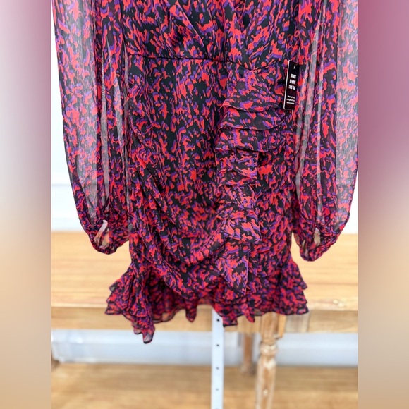 Express Red Sheath Dress with Bishop Sleeves NWT - Picture 5 of 9